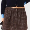 Calções de tweed com cintura elástica