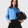Calções de tweed com strass