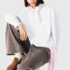 Camisa com gola em croché