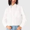 Camisa com gola em croché