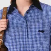 Camisa com gola removível com strass