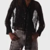 Camisa com laço de renda