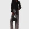 Camisa com laço de renda