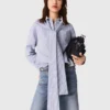 Camisa com laço às riscas