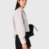 Camisa com strass e gravata removível