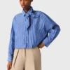 Camisa com strass e gravata removível