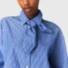 Camisa com strass e gravata removível