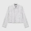 Camisa com strass e gravata removível