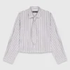 Camisa com strass e gravata removível