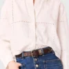 Camisa curta bordada