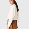 Camisa curta com contas