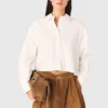 Camisa curta com contas