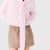 Camisa curta com laço