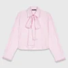 Camisa curta com laço