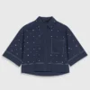 Camisa curta com tachas