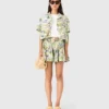 Camisa curta estampada