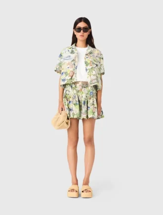 Camisa curta estampada