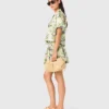 Camisa curta estampada