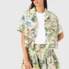 Camisa curta estampada