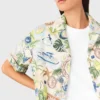 Camisa curta estampada