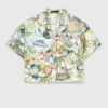 Camisa curta estampada
