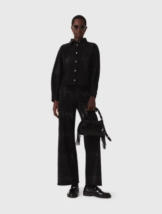 Camisa de ganga com strass