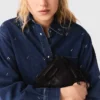 Camisa de ganga com strass