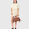 Camisa estampada com acabamento em croquet