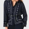 Camisa estampada esvoaçante