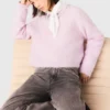 Camisola com gola decorativa