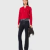 Camisola com gola polo e bordado