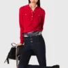 Camisola com gola polo e bordado