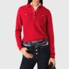 Camisola com gola polo e bordado
