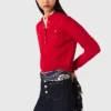 Camisola com gola polo e bordado