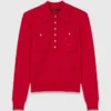 Camisola com gola polo e bordado