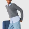 Camisola com gola removível e camada