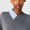 Camisola com gola removível e camada