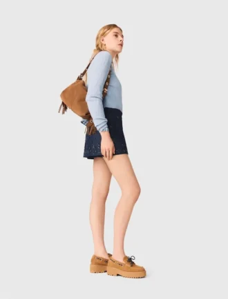 Camisola com laços com joias nas costas