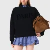 Camisola com logótipo Paris em relevo