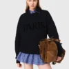 Camisola com logótipo Paris em relevo