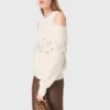 Camisola com ombros à vista