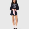 Camisola com slogan e gola redonda