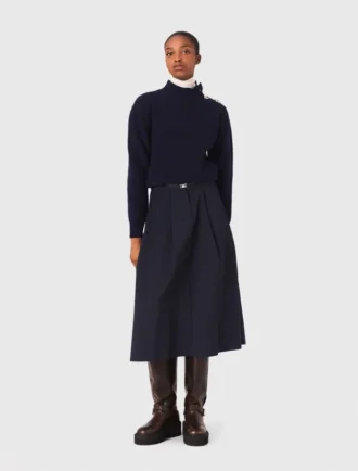 Camisola de gola alta em lã