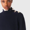 Camisola de gola alta em lã