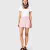 Camisola de gola quadrada com canelado