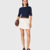 Camisola de gola redonda com strass