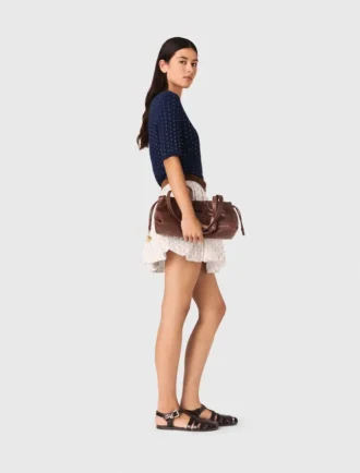 Camisola de gola redonda com strass