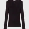 Camisola de gola redonda tipo segunda pele