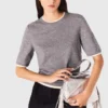 Camisola de manga curta com strass