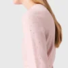 Camisola de manga curta com strass
